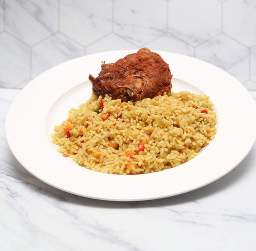 Fried Rice & Chicken in Stew