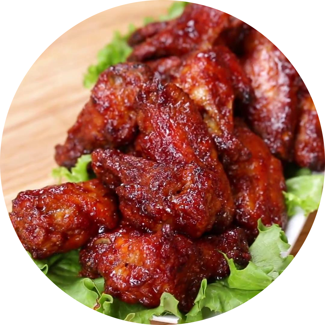 Honey BBQ chicken wings 3pcs