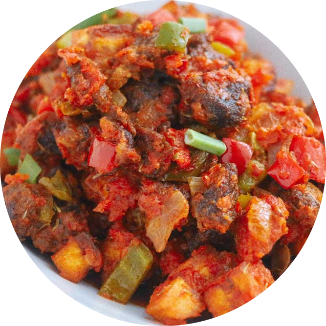 Local fried plantain pottage
